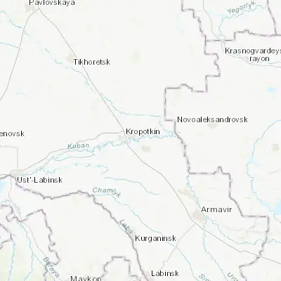 Map showing location of Girey (45.401200, 40.658700)