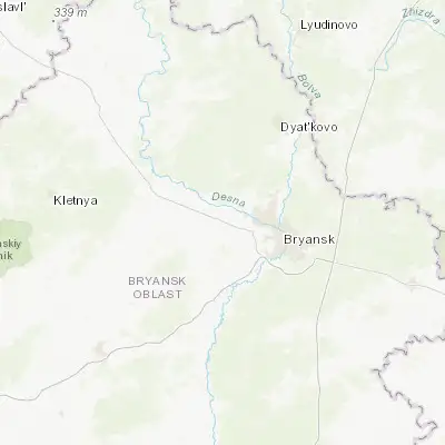 Map showing location of Glinishchevo (53.304160, 34.065230)