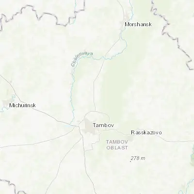 Map showing location of Goreloye (52.936970, 41.504350)
