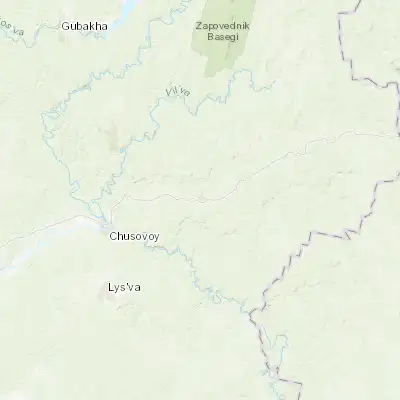 Map showing location of Gornozavodsk (58.375830, 58.321110)