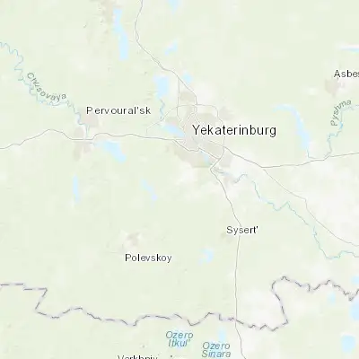 Map showing location of Gornyy Shchit (56.688150, 60.519470)
