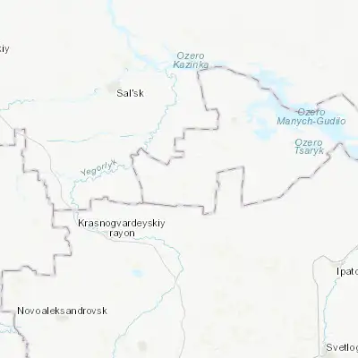 Map showing location of Gorodovikovsk (46.087850, 41.933530)