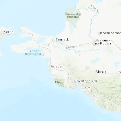 Map showing location of Gostagayevskaya (45.022840, 37.505110)