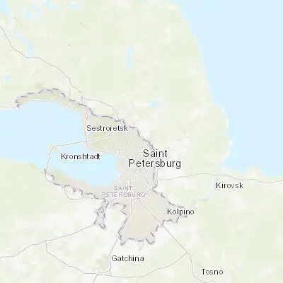 Map showing location of Grazhdanka (60.035870, 30.405180)