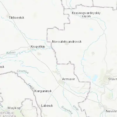 Map showing location of Grigoropolisskaya (45.297220, 41.056670)
