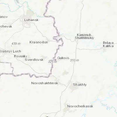 Map showing location of Gukovo (48.062120, 39.935500)