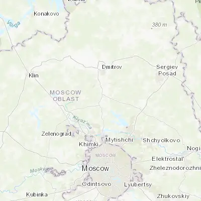 Map showing location of Iksha (56.172040, 37.498420)