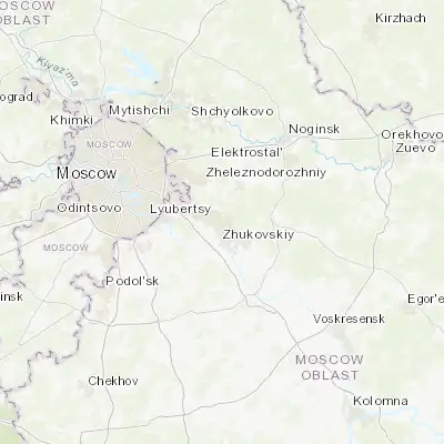 Map showing location of Il’inskiy (55.619020, 38.118180)