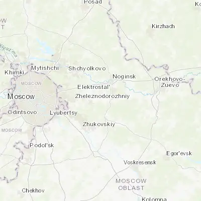 Map showing location of Imeni Vorovskogo (55.731900, 38.323680)