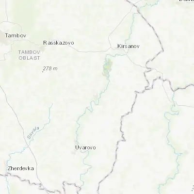Map showing location of Inzhavino (52.318470, 42.493690)