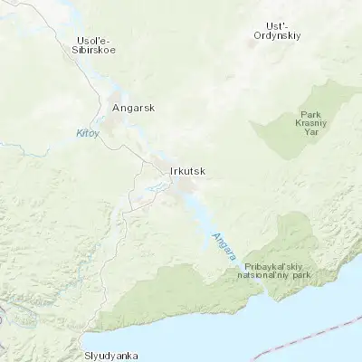 Map showing location of Irkutsk (52.297780, 104.296390)
