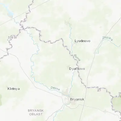 Map showing location of Ivot (53.674520, 34.189300)