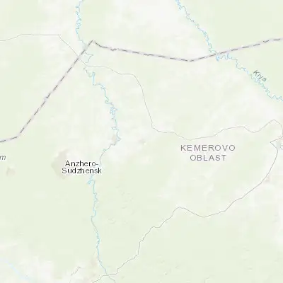 Map showing location of Izhmorskiy (56.192390, 86.641610)