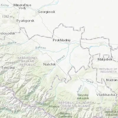 Map showing location of Kakhun (43.543060, 43.876390)