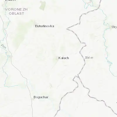 Map showing location of Kalach (50.419570, 41.024400)