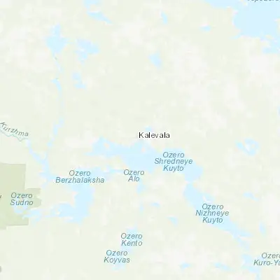 Map showing location of Kalevala (65.198730, 31.189990)