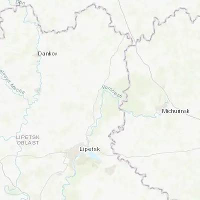Map showing location of Kalikino (52.949300, 39.826900)