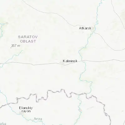 Map showing location of Kalininsk (51.500000, 44.475800)