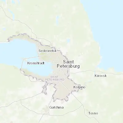 Map showing location of Kalininskiy (59.996750, 30.389900)