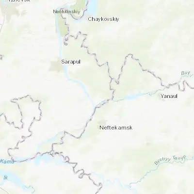 Map showing location of Kambarka (56.266600, 54.205600)