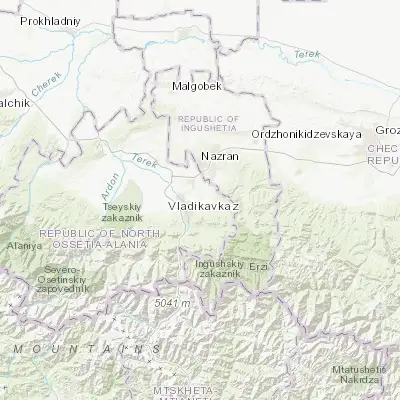 Map showing location of Kambileyevskoye (43.078580, 44.752160)
