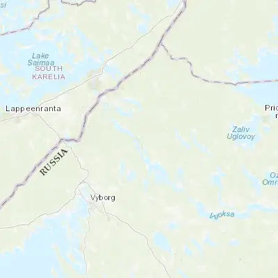 Map showing location of Kamennogorsk (60.954510, 29.133910)