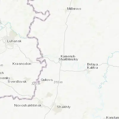 Map showing location of Kamensk-Shakhtinskiy (48.317790, 40.259480)