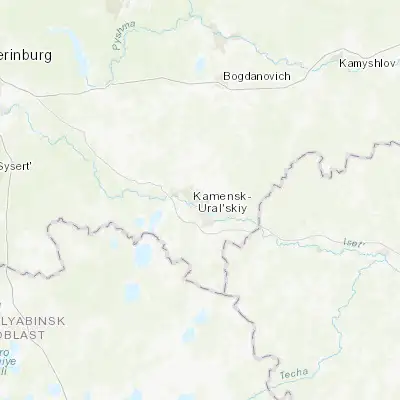 Map showing location of Kamensk-Ural’skiy (56.418500, 61.932900)