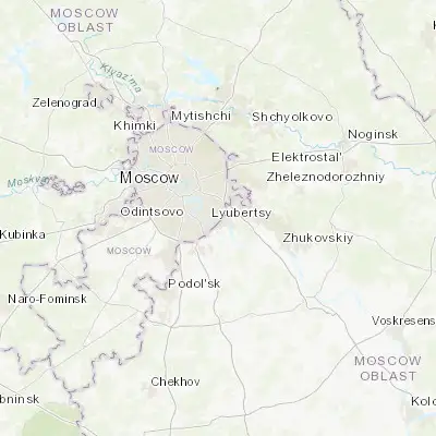 Map showing location of Kapotnya (55.638060, 37.793060)