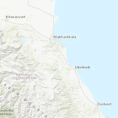 Map showing location of Karabudakhkent (42.708700, 47.567350)