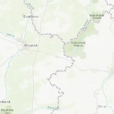 Map showing location of Karachev (53.122920, 34.985170)