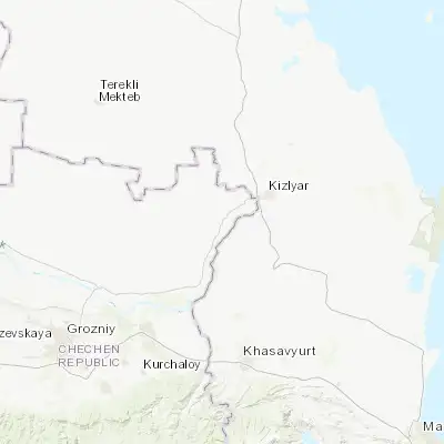 Map showing location of Kargalinskaya (43.743810, 46.478210)