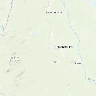 Map showing location of Karpinsk (59.770300, 59.996400)