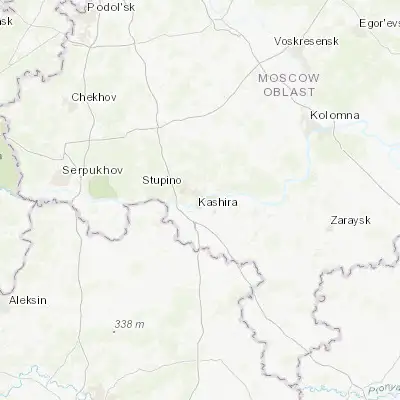 Map showing location of Kashira (54.844440, 38.166940)