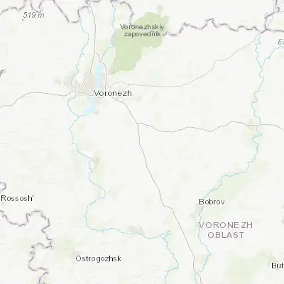 Map showing location of Kashirskoye (51.408700, 39.590200)
