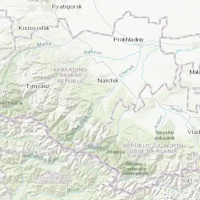 Map showing location of Kashkhatau (43.316900, 43.607740)