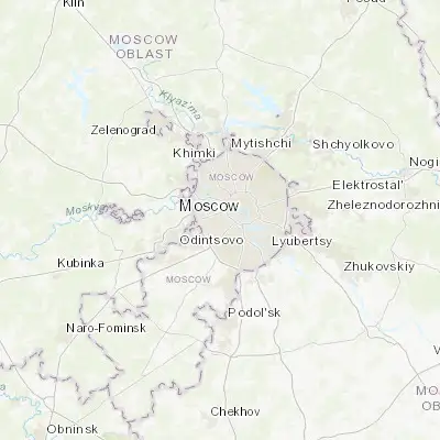 Map showing location of Kastanayevo (55.716670, 37.500000)