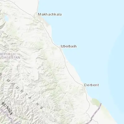Map showing location of Kayakent (42.387360, 47.903010)