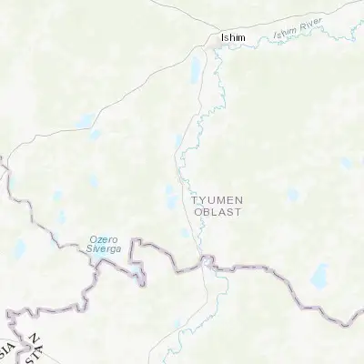 Map showing location of Kazanskoye (55.644770, 69.235000)