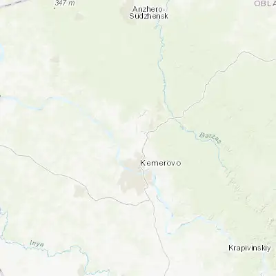 Map showing location of Kedrovka (55.521380, 86.095080)