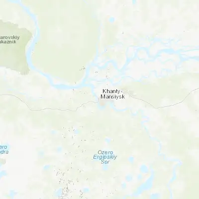 Map showing location of Khanty-Mansiysk (61.004170, 69.001940)