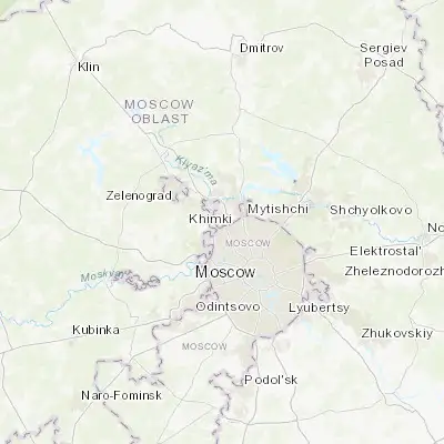 Map showing location of Khimki (55.897040, 37.429690)