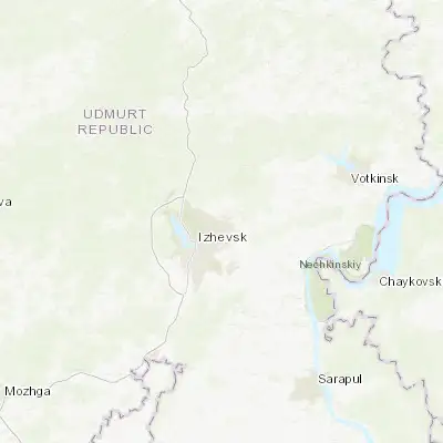 Map showing location of Khokhryaki (56.915610, 53.322100)