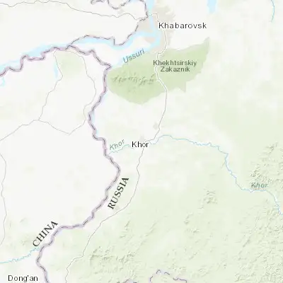 Map showing location of Khor (47.886960, 134.946300)
