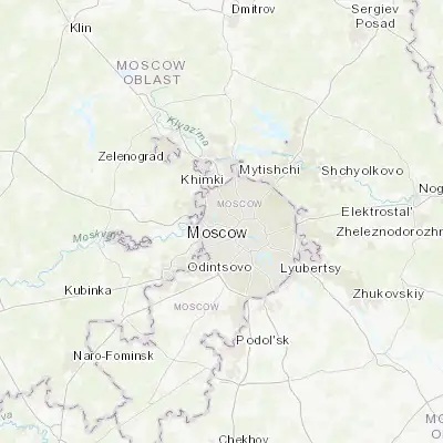 Map showing location of Khoroshëvo-Mnevniki (55.783630, 37.471370)