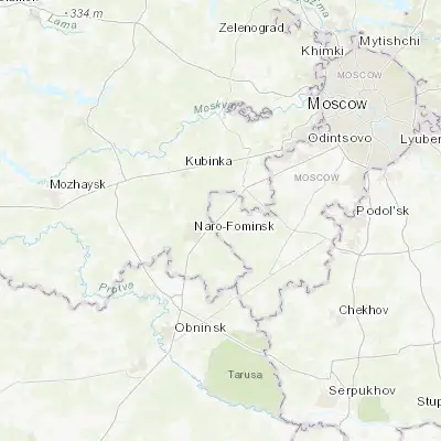 Map showing location of Kievskiy (55.429990, 36.866600)