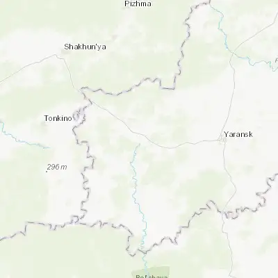 Map showing location of Kiknur (57.303410, 47.201050)