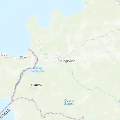 Map showing location of Kingisepp (59.373310, 28.613430)