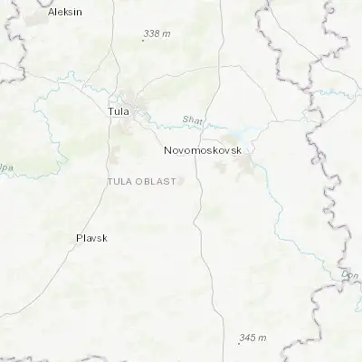 Map showing location of Kireyevsk (53.933610, 37.927920)