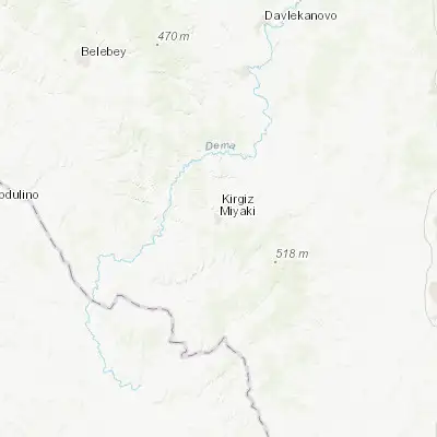 Map showing location of Kirgiz-Miyaki (53.632400, 54.797900)
